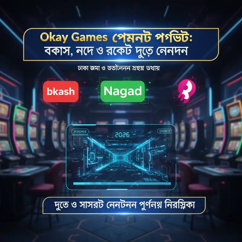Okay Games পেমেন্ট পদ্ধতি বিকাশ নগদ রকেট